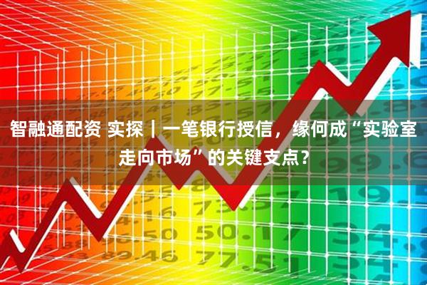 智融通配资 实探｜一笔银行授信，缘何成“实验室走向市场”的关键支点？